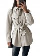 Women's Fashion Winter Trench Coats Lapel Button Down Peacoat Belted Outwear Casual Jackets