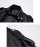 Women Faux Leather Jacket Lapel Collar Motorcycle Zip Up Long Sleeve Motor Biker Short Coat Jacket