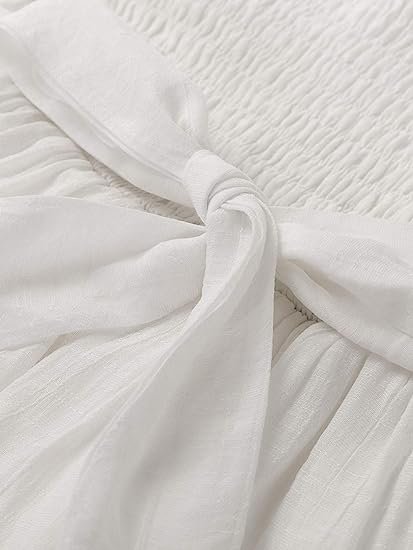 Women's Sexy Off Shoulder Ruffle Romper Cotton Backless Short Jumpsuit