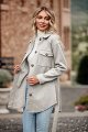 Women's Fashion Winter Trench Coats Lapel Button Down Peacoat Belted Outwear Casual Jackets