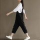 Women's Casual Plus Size Overalls Baggy Wide Leg Loose Rompers Jumpsuit